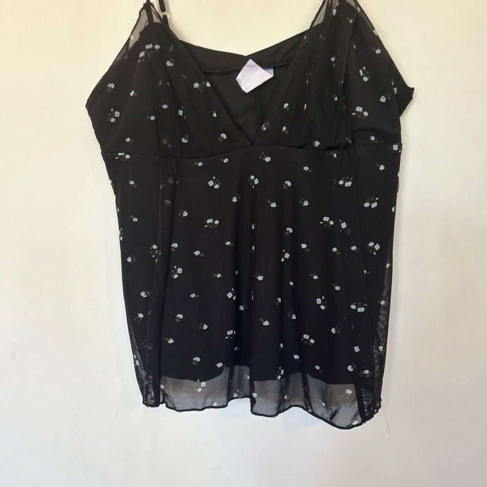 NWT No Boundaries Large V Neck Whimsy Goth Cottage core Top